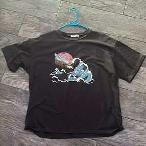 Brown t-shirt, size small, brand romwe